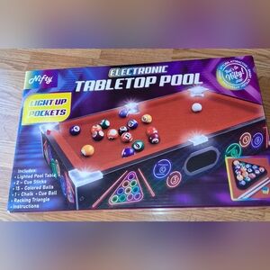 Barely Used NIFTY  Brand Electronic Tabletop Pool, Lights